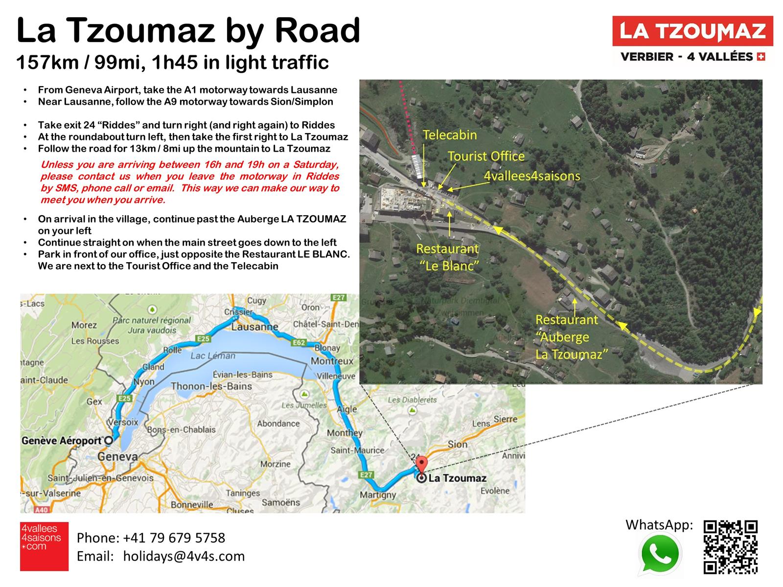 Getting to La Tzoumaz by road